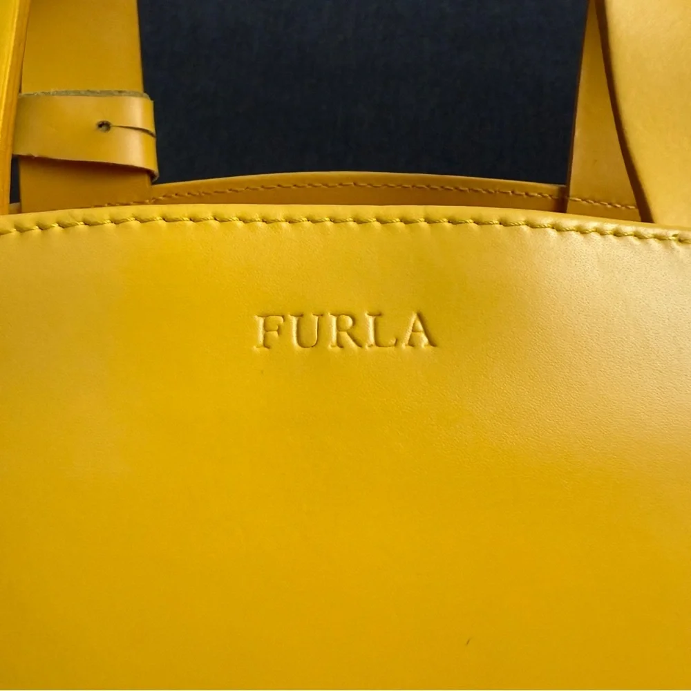 Furla Mini Tote Bag in Bright Yellow - Picture 5 of 13